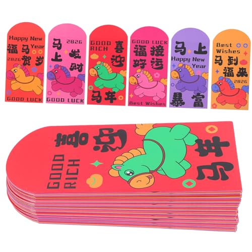 FUNOMOCYA 72 Stück Jahr Des Pferdes Rote Umschläge Hong Bao Umschläge Chinesische Frühlingsfest Geldgeschenke Traditionelles Design Für Hochzeit Familienfeiern FUNOMOCYA 72 Stück Jahr Des Pferdes Rote Umschläge Hong Bao Umschläge Chinesische Frühlingsfest Geldgeschenke Traditionelles Design Für Hochzeit Familienfeiern von FUNOMOCYA
