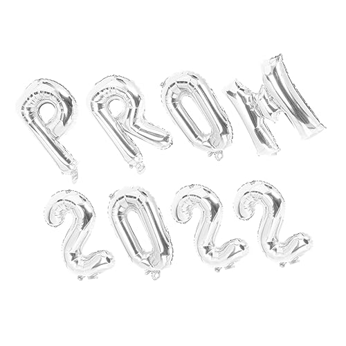 FUNOMOCYA 8 Stück Teiliges Ballon Set Abschlussfeier Aluminiumfolie Silberfarben mit Zahlen und Buchstabenmotiven Langlebig für Abschluss und Partydekoration zum Aufhängen an Türen Wänden FUNOMOCYA 8 Stück Teiliges Ballon Set Abschlussfeier Aluminiumfolie Silberfarben mit Zahlen und Buchstabenmotiven Langlebig für Abschluss und Partydekoration zum Aufhängen an Türen Wänden von FUNOMOCYA