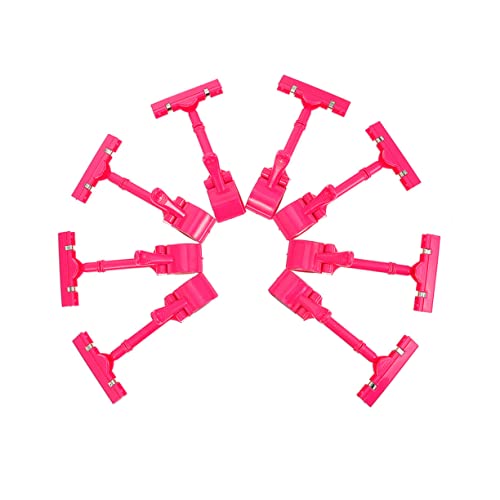 FUNOMOCYA 8 Stück Teiliges Drehbare Preisschilderhalter mit Clips Vielseitig Einsetzbar für Regale Tische und Ausstellungen Rosafarbene Preisschilder Klammer von FUNOMOCYA