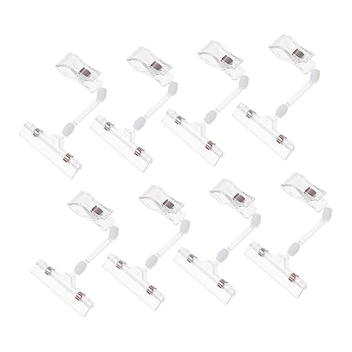 FUNOMOCYA 8 Stück Teiliges Set Werbung Clips für Preisschilder Transparente Wiederverwendbare Halter für Etiketten und Preisschilder Geschäften und Supermärkten von FUNOMOCYA