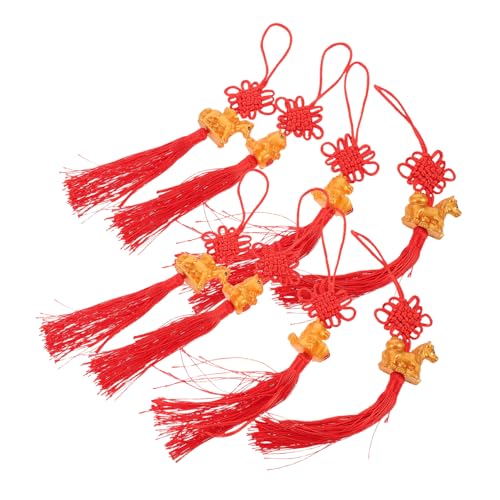 FUNOMOCYA 8 Teilige Dekoration Zum Chinesischen Neujahr 2026 Hängende Ornamente Zum Jahr des Pferdes Chinesische Knotenanhänger Mit Barren Segen Fu Zeichen Für Das Mond Frühlingsfest FUNOMOCYA 8 Teilige Dekoration Zum Chinesischen Neujahr 2026 Hängende Ornamente Zum Jahr des Pferdes Chinesische Knotenanhänger Mit Barren Segen Fu Zeichen Für Das Mond Frühlingsfest von FUNOMOCYA