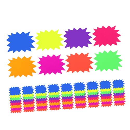 FUNOMOCYA 80 Stück Fluoreszierende Preisschilder im Explosionsdesign Preisetiketten für Geschäft Supermarkt Restaurant und Veranstaltungen Einfach Anzubringen und Sicher Anwendung FUNOMOCYA 80 Stück Fluoreszierende Preisschilder im Explosionsdesign Preisetiketten für Geschäft Supermarkt Restaurant und Veranstaltungen Einfach Anzubringen und Sicher Anwendung von FUNOMOCYA