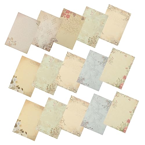 FUNOMOCYA 80 Stück Teiliges Vintage Briefpapier mit Warmem Farbdesign Beidseitig Bedrucktes Hochwertiges Schreibpapier für Briefe und Bastelarbeiten Stilvolles Pergamentpapier im Antiken von FUNOMOCYA