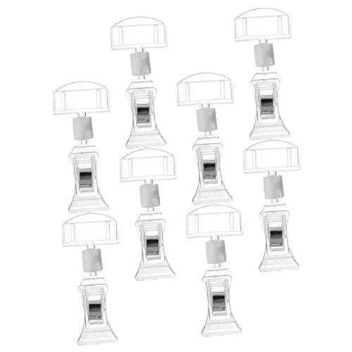 FUNOMOCYA 8Stücke Klarer Preiszeichenhalter Clip Rotierbare Doppelseitige Clips Für Werbung Preisschilder Und Namenskarten Für Einzelhandel Supermärkte Und Ausstellungen von FUNOMOCYA