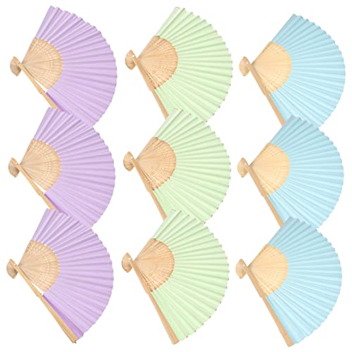 FUNOMOCYA 9 Stück Teiliges Diy Malfächer Set für Blanko Faltfächer zum Bemalen Dekorative Handfächer für Kreative Projekte Leicht und Tragbar für Bastel und Lernzwecke von FUNOMOCYA