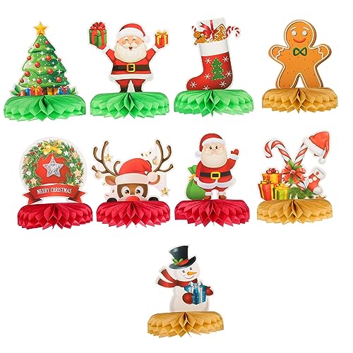 FUNOMOCYA 9 Stück Teiliges Weihnachts Honeycomb aus Festliche Tischdekoration für Party Langlebig Detailreich Bedruckt für Bars Geschäfte und Familienfeiern FUNOMOCYA 9 Stück Teiliges Weihnachts Honeycomb aus Festliche Tischdekoration für Party Langlebig Detailreich Bedruckt für Bars Geschäfte und Familienfeiern von FUNOMOCYA