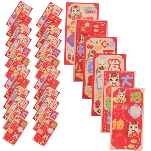 FUNOMOCYA 90 Stück Rote Umschläge Jahr Des Pferdes Chinesische Neujahrs-lucky Money Taschen Lai See für Frühlingsfest Hochzeiten Geburtstage Traditionelle Grüße von FUNOMOCYA