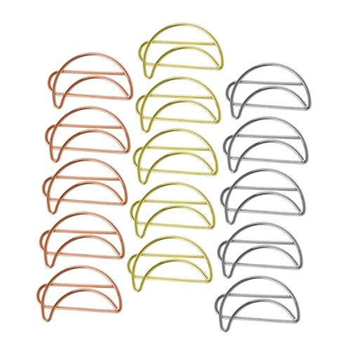 FUNOMOCYA 90 Stück Teiliges Mondförmige Metallpapierklammern Elegante Büroklammern als Lesezeichen Memohalter Kreative Schreibwaren für Schule Büro Zuhause zur Dokumentenorganisation in Gold FUNOMOCYA 90 Stück Teiliges Mondförmige Metallpapierklammern Elegante Büroklammern als Lesezeichen Memohalter Kreative Schreibwaren für Schule Büro Zuhause zur Dokumentenorganisation in Gold von FUNOMOCYA