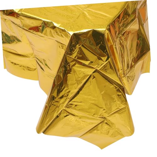 FUNOMOCYA Aluminiumfilm Tischdecke aufdecken Tischdecken Tischtuch Partyzubehör Dekorationen Hochzeitsdekorationen Partytisch Patty Tischdecke Tischtücher Plastik Golden FUNOMOCYA Aluminiumfilm Tischdecke aufdecken Tischdecken Tischtuch Partyzubehör Dekorationen Hochzeitsdekorationen Partytisch Patty Tischdecke Tischtücher Plastik Golden von FUNOMOCYA