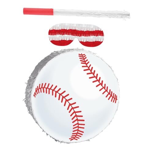 FUNOMOCYA Baseball Pinata mit Augenbinde und Konfetti Sport-motto Geburtstagsspiel Robuste Papp-konstruktion Bunte Krepppapier-dekoration für Jungen Party und Vielseitige Sport-events FUNOMOCYA Baseball Pinata mit Augenbinde und Konfetti Sport-motto Geburtstagsspiel Robuste Papp-konstruktion Bunte Krepppapier-dekoration für Jungen Party und Vielseitige Sport-events von FUNOMOCYA