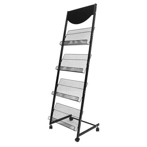 FUNOMOCYA Broschürenständer mit Stabiler Zeitungsständer und Vielseitiger Zeitschriftenhalter für Büro Empfangsbereiche und Messen Leicht zu Reinigen und Pflegen aus Robustem Material von FUNOMOCYA