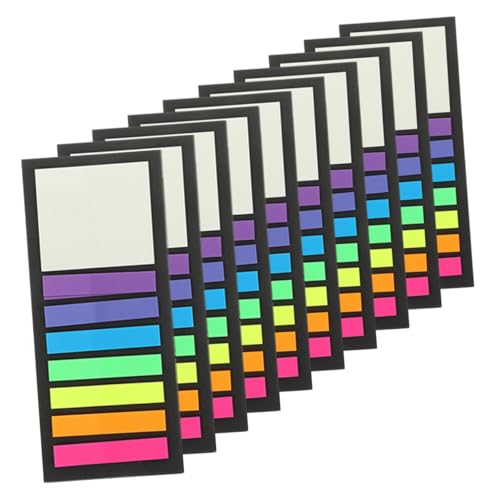 FUNOMOCYA Bunte Durchsichtige Haftnotizen Teiliges Selbstklebende Wiederverwendbare Page Marker für Bücher Notizen Bürobedarf Schmale Beschreibbare Book Tabs für Lehrer von FUNOMOCYA