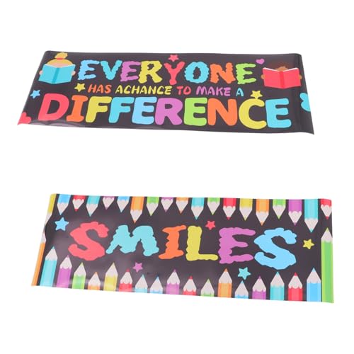 FUNOMOCYA Bunte PVC Wandsticker für Lehrer und Schüler Abziehbare und Wiederverwendbare Motivationsbanner für Schulanfang von FUNOMOCYA