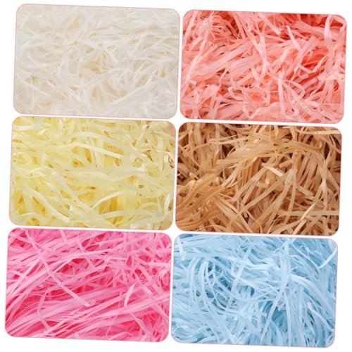 FUNOMOCYA Buntes Geschnittenes Papier Geschenkfüllmaterial aus Natürlichem Lafite gras Seidenpapier Packung Beige Gelb für Süßigkeiten Schokolade Hohlraumfüllung Bastelpapier Verpackung von FUNOMOCYA