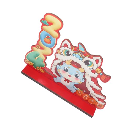 FUNOMOCYA Chinesisches Neujahrsdekor Holzfigur mit Drachenmotiv für Tischdekoration Frühlingsfest Dekoration Einzigartige Handgefertigte Holzsignale Leichte und Langlebige Tischornamente FUNOMOCYA Chinesisches Neujahrsdekor Holzfigur mit Drachenmotiv für Tischdekoration Frühlingsfest Dekoration Einzigartige Handgefertigte Holzsignale Leichte und Langlebige Tischornamente von FUNOMOCYA