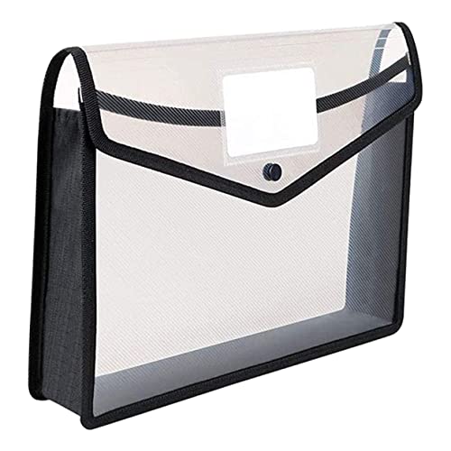 FUNOMOCYA Dokumentenmappe Transparent mit Schnappverschluss Große Kapazität für Büro Schule Wasser und Fleckenbeständig Multifunktionale für Testpapiere Dokumente FUNOMOCYA Dokumentenmappe Transparent mit Schnappverschluss Große Kapazität für Büro Schule Wasser und Fleckenbeständig Multifunktionale für Testpapiere Dokumente von FUNOMOCYA