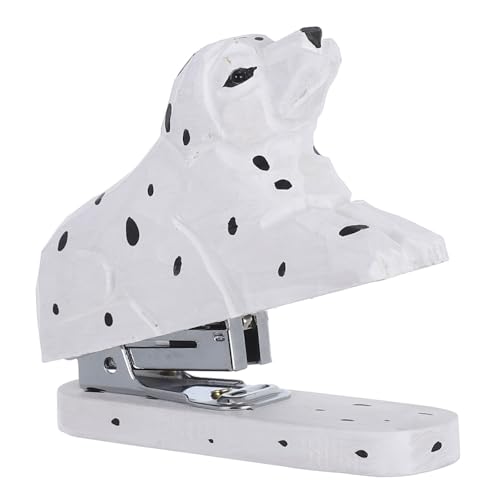 FUNOMOCYA Flamingo Hefter Mini Dalmatiner Werkzeug Büro Hefter Zubehör Tier Hefter Mini Hefter Werkzeug Mini Büro Hefter Kleiner Süßer Hefter Neuartiger Schreibtisch Hefter Weißes von FUNOMOCYA