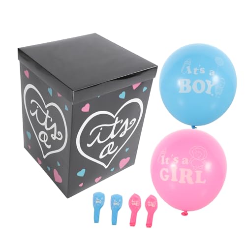 FUNOMOCYA Gender Reveal Box mit Bunten Ballons Schwarze Shower Dekoration Frische Party Deko für Babyparty Attraktive Geschenkbox für Geschlechtsenthüllung FUNOMOCYA Gender Reveal Box mit Bunten Ballons Schwarze Shower Dekoration Frische Party Deko für Babyparty Attraktive Geschenkbox für Geschlechtsenthüllung von FUNOMOCYA