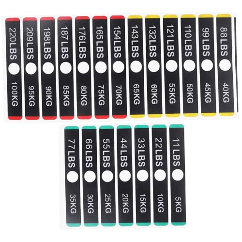FUNOMOCYA Gewichtsaufkleber Selbstklebende Fitnessstudio Etiketten für Hanteln Langhanteln und Gewichtscheiben Langlebige Trainings Zubehör Sticker für Kraftgeräte Gym Equipment Labels FUNOMOCYA Gewichtsaufkleber Selbstklebende Fitnessstudio Etiketten für Hanteln Langhanteln und Gewichtscheiben Langlebige Trainings Zubehör Sticker für Kraftgeräte Gym Equipment Labels von FUNOMOCYA