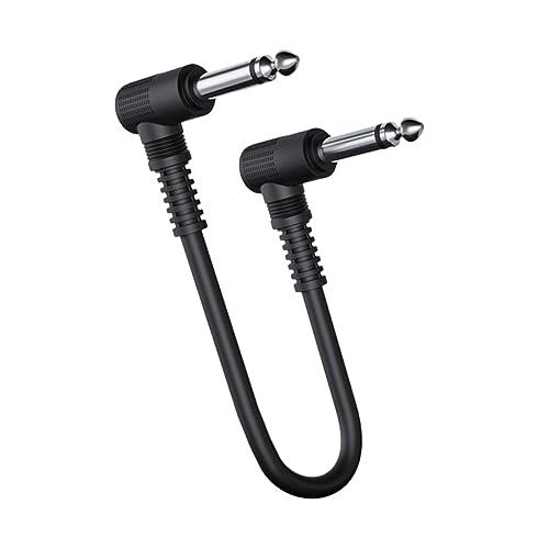 FUNOMOCYA Gitarren Patchkabel Schwarzes Instrumentenkabel Mit Geradem Und Rechtwinkligem Für Effektpedale Gitarre Bass Und Tastatur Hervorragende von FUNOMOCYA