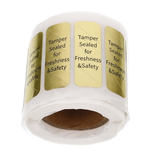 FUNOMOCYA Goldene Lebensmittel siegelaufkleber Tamper resistant Etiketten für Sichere Verpackung Vielseitig Einsetzbar für Kosmetik Geschenkboxen Leicht Anzubringen Auffälliges Design zur FUNOMOCYA Goldene Lebensmittel siegelaufkleber Tamper resistant Etiketten für Sichere Verpackung Vielseitig Einsetzbar für Kosmetik Geschenkboxen Leicht Anzubringen Auffälliges Design zur von FUNOMOCYA