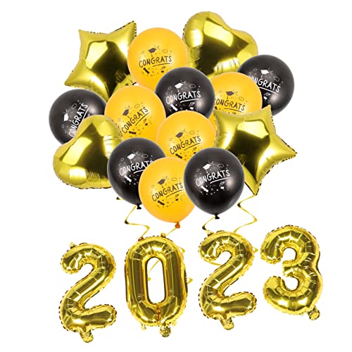 FUNOMOCYA Graduationsparty Dekoration Aluminiumfolie Luftballons mit Abschlussmotto Gold Schwarz Leicht Hängbar für Klassenraum Wand Fenster Tür Partyornamente für Abschlussfeier FUNOMOCYA Graduationsparty Dekoration Aluminiumfolie Luftballons mit Abschlussmotto Gold Schwarz Leicht Hängbar für Klassenraum Wand Fenster Tür Partyornamente für Abschlussfeier von FUNOMOCYA