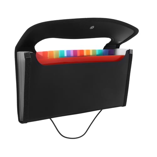 FUNOMOCYA Große Fächermappe für Büro Schwarz Wasserabweisend Dokumentenorganizer Aktenordner für Finanzunterlagen Persönliche Papiere Eleganter Faltmappe mit Stilvollem Randdesign FUNOMOCYA Große Fächermappe für Büro Schwarz Wasserabweisend Dokumentenorganizer Aktenordner für Finanzunterlagen Persönliche Papiere Eleganter Faltmappe mit Stilvollem Randdesign von FUNOMOCYA