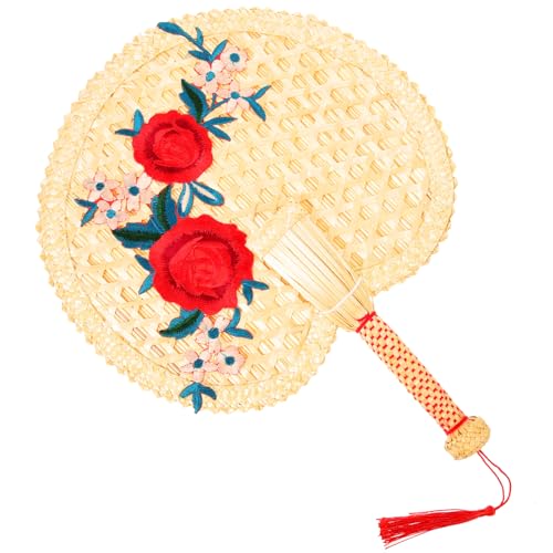 FUNOMOCYA Handgefertigter Großer Natürlicher Kühlfächer aus Tragbarer Vintage Handfächer für Sommerkühlung Dekorativer Chinesischer Stil Leicht für Junge Mädchen Erwachsene Party und Strand FUNOMOCYA Handgefertigter Großer Natürlicher Kühlfächer aus Tragbarer Vintage Handfächer für Sommerkühlung Dekorativer Chinesischer Stil Leicht für Junge Mädchen Erwachsene Party und Strand von FUNOMOCYA