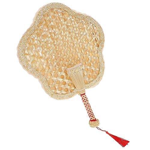 FUNOMOCYA Handgefertigter Natürlicher Handgewebter Fächer Dekorativer Tropischer Handfächer Tragbarer Sommer Fächer für Hochzeitsgeschenke und Sommerliche Kühlung Eleganter Lüfter Vielseitig von FUNOMOCYA