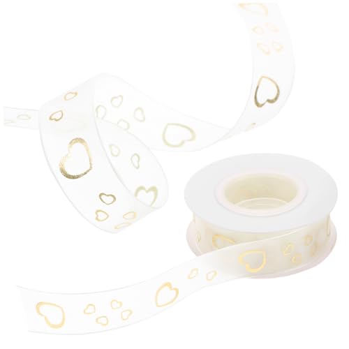 FUNOMOCYA Hochwertiges Geschenkband mit Goldgeprägtem Chiffon Verschleißfestes Vielseitiges Bastelband für Liebevolle DIY dekorationen Haaraccessoires und Festverpackungen von FUNOMOCYA