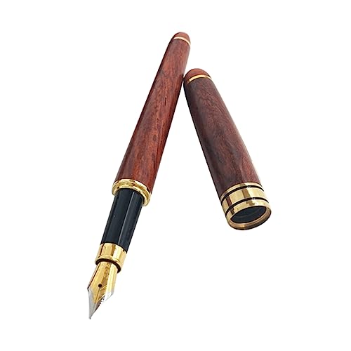 FUNOMOCYA Holz Füllfederhalter Für Büro Und Schule Eleganter Schreibstift Aus Rotbraunem Für Studenten Und Berufstätige Zu Geburtstagen Und Weihnachten von FUNOMOCYA