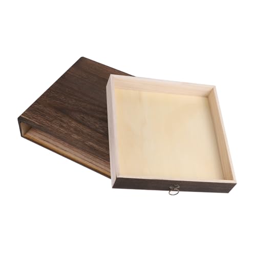 FUNOMOCYA Holz Schreibtisch Schubladenbox aus Massivholz Retro Stil Einlagig Desktop Organizer für Büro und Zuhause Dekorative Aufbewahrungskiste mit Ringzuggriff Stabil und Vielseitig von FUNOMOCYA