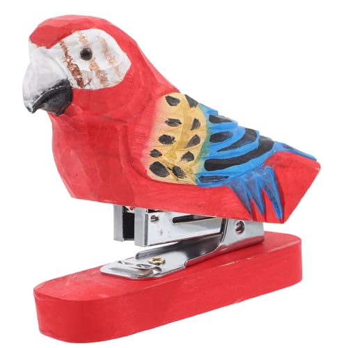 FUNOMOCYA Holz Tier Stapler Handgefertigter Büro Hefter mit Tiermotiv Kreatives Heftgerät aus Stabilem Holz für Büro und Dekoration als für Studenten und Berufseinsteiger von FUNOMOCYA