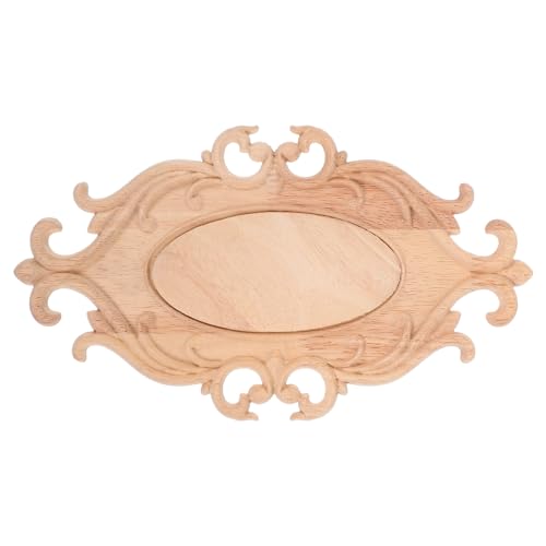 FUNOMOCYA Holzgeschnitzte Applikation für Möbel Unlackiertes für Türen und Fenster Vielseitige Holzornamente für Innendekoration für Diy Projekte von FUNOMOCYA