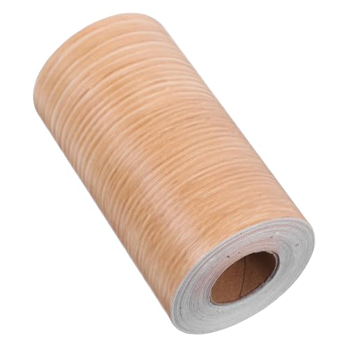 FUNOMOCYA Holzkorn Klebeband Abnehmbar DIY Möbeldekoration Tapetenrand Spiegelrahmenrand für Wand Möbelverschönerung Khaki Holzoptik von FUNOMOCYA