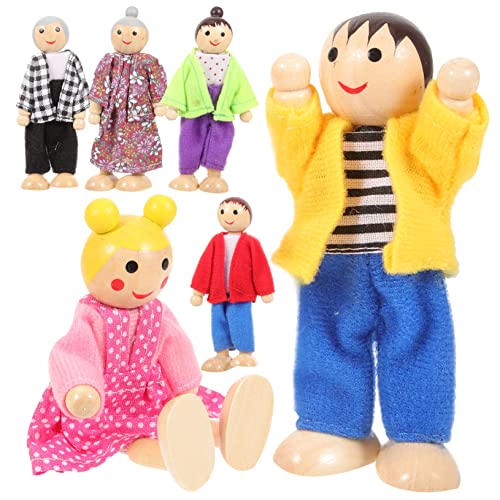 FUNOMOCYA Holzspielzeug Puppenfamilie Teilig Bewegliche Miniatur Holzfiguren Pädagogisches Puppenhaus Zubehör für Fördert Motorik Soziale Kompetenz Kreatives Rollenspiel FUNOMOCYA Holzspielzeug Puppenfamilie Teilig Bewegliche Miniatur Holzfiguren Pädagogisches Puppenhaus Zubehör für Fördert Motorik Soziale Kompetenz Kreatives Rollenspiel von FUNOMOCYA