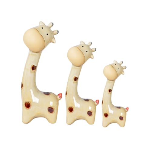 FUNOMOCYA 3stücke Teiliges Keramik Deko Familie REH Einzigartige Tischornamente Für Büro Stilvolle Heimdekoration Beige FUNOMOCYA 3stücke Teiliges Keramik Deko Familie REH Einzigartige Tischornamente Für Büro Stilvolle Heimdekoration Beige von FUNOMOCYA