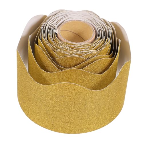 FUNOMOCYA Kreative Goldene Wandbordüre aus Papier Wasserdichte Dekoration für Klassenzimmer Büro und Bulletin Boards FUNOMOCYA Kreative Goldene Wandbordüre aus Papier Wasserdichte Dekoration für Klassenzimmer Büro und Bulletin Boards von FUNOMOCYA