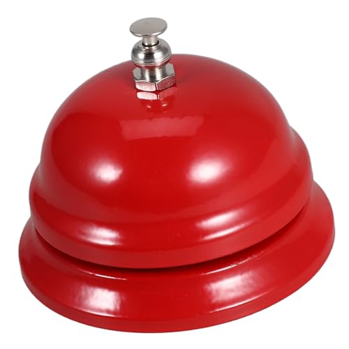 FUNOMOCYA Küchenglocke Handliche Serviceglocke aus Langlebiger Legierung Rot für Restaurant Pflege und Interaktive Spiele Einfache Bedienung und Vielseitig für Empfang Party und Küche von FUNOMOCYA