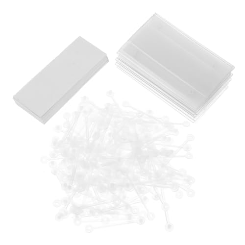 FUNOMOCYA Kunststoff Etikettenhalter mit Schnappbarem Verschluss Transparent Wiederverwendbar für Supermarkt Körbe und Preisschilder Sicherer Halt Einfache Beschriftungsaktualisierung von FUNOMOCYA