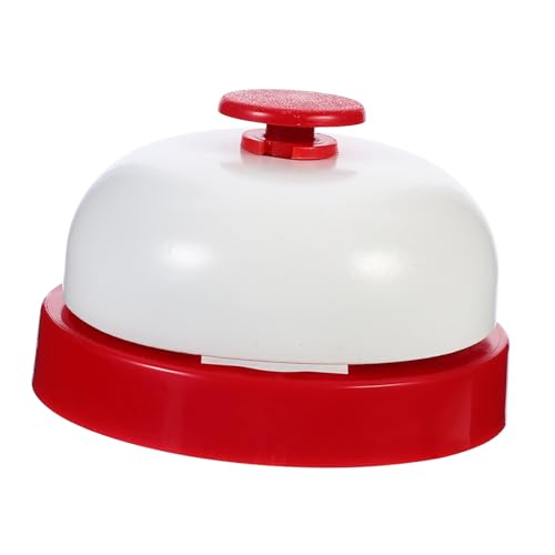 FUNOMOCYA Läute Die Glocke Schreibtisch Forderung Handglocke Aus Vintage Weihnachtsglocken Glocken Handhaben Tischklingel Handrufglocken Kundenbedienung Glocke Rostfreier Stahl Rot von FUNOMOCYA
