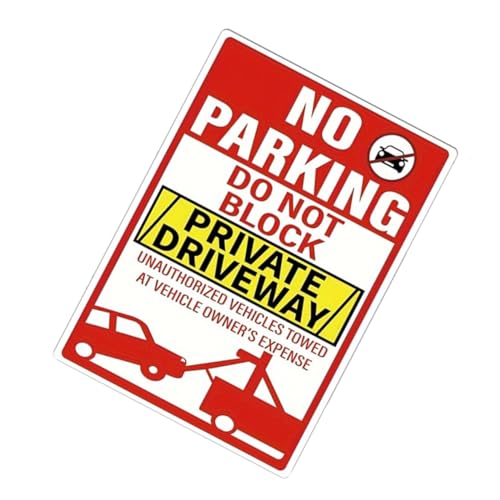 FUNOMOCYA Large No Parkes Schild Blockieren Keine Privaten Auffahrtschilder Nicht Autorisierte Fahrzeuge, Die Auf Kostenschild Des Fahrzeugbesitzers Abgeschleppt Wurden von FUNOMOCYA