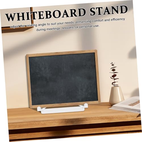 FUNOMOCYA Magnetischer Whiteboard Ständer Kunststoff Weiß Verstellbarer Tisch Display Ständer Tragbarer Staffelei Halter Kompatibel Kleine Tafel Büro Zuhause Klassenzimmer von FUNOMOCYA