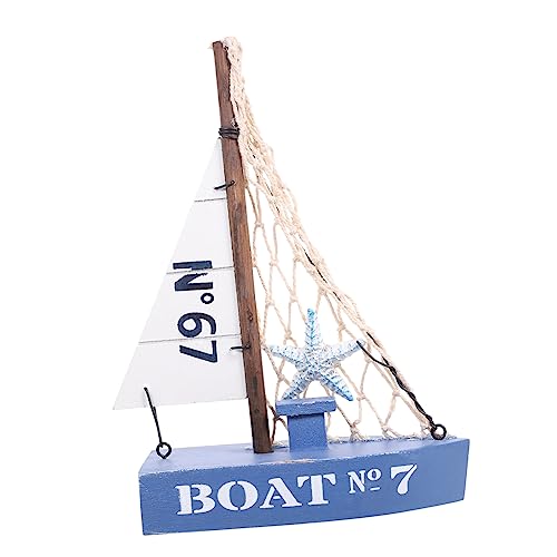 FUNOMOCYA Mediterranes Segelboot Modell aus Holz Nautisches Ornament für Tischdekoration für Segelbootliebhaber Handgefertigt mit Feinen Details und Kreativen Elementen Kompakte und FUNOMOCYA Mediterranes Segelboot Modell aus Holz Nautisches Ornament für Tischdekoration für Segelbootliebhaber Handgefertigt mit Feinen Details und Kreativen Elementen Kompakte und von FUNOMOCYA