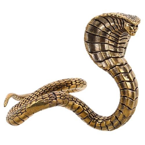 FUNOMOCYA Messing Schlange Figur Chinesisches Neujahr Dekoration Tierkreiszeichen Schlange Miniatur Metall Deko für Tee Tisch Büro Feng Shui Ornament Langlebig von FUNOMOCYA