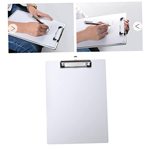 FUNOMOCYA Metall Clipboard mit Leichter Aktenordner für Büro und Schule Robust und Korrosionsbeständig für Professionelle Anwendungen Silber von FUNOMOCYA