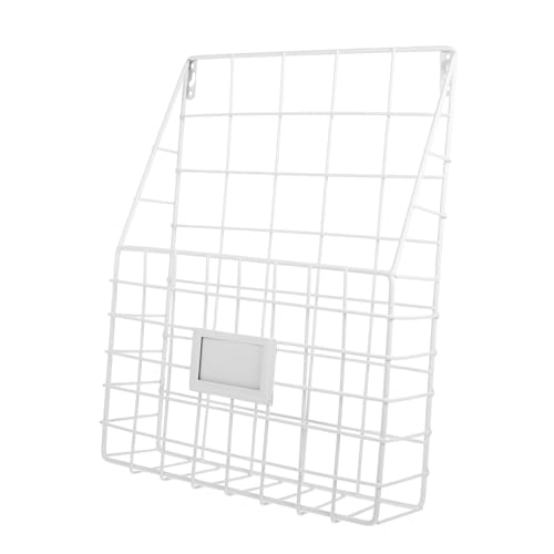 FUNOMOCYA Metall Wandhängender Magazinhalter Weiß Wandmontierter Organizer für Zeitungen Bücher Dokumente Platzsparender Büroschrank für Wohnzimmer Schlafzimmer und Büro FUNOMOCYA Metall Wandhängender Magazinhalter Weiß Wandmontierter Organizer für Zeitungen Bücher Dokumente Platzsparender Büroschrank für Wohnzimmer Schlafzimmer und Büro von FUNOMOCYA