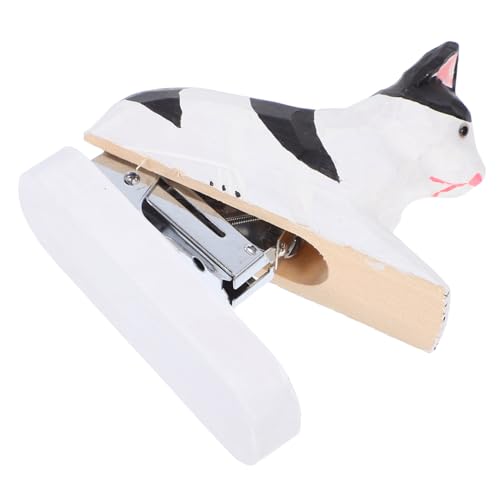 FUNOMOCYA Mini Holz Tierhefter Weißkatze Handgeschnitzt Praktischer Papierhefter Robuster Desktop Tacker Für Schule Büro Schreibwaren Jungen Mädchen FUNOMOCYA Mini Holz Tierhefter Weißkatze Handgeschnitzt Praktischer Papierhefter Robuster Desktop Tacker Für Schule Büro Schreibwaren Jungen Mädchen von FUNOMOCYA