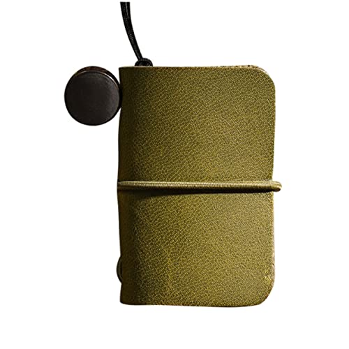 FUNOMOCYA Mini Notizbuch Handliches Notizheft Ölwachs Leder Olivegrün Klein Tragbar für Büro Schüler Alltag Praktische Schreibunterlage Stationery FUNOMOCYA Mini Notizbuch Handliches Notizheft Ölwachs Leder Olivegrün Klein Tragbar für Büro Schüler Alltag Praktische Schreibunterlage Stationery von FUNOMOCYA