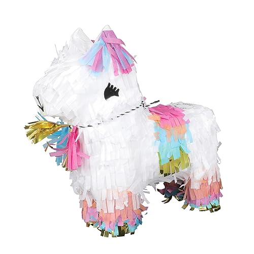 FUNOMOCYA Mini Pferde Pinata Candy Box Buntes Partyspielzeug für Kindergeburtstag Interaktives Mitgebsel Dekorative Geschenkbox für Feste und Feierlichkeiten von FUNOMOCYA
